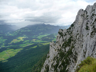 Fototapeta na wymiar Pyramidenspitze mountain hiking tour in Tyrol, Austria
