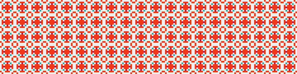 Fototapeta premium Abstract Cross Pattern Dots Logo generative computational art illustration