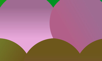 Nice Green, pink and brown circles background, digitally created