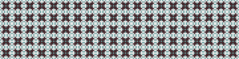 Fototapeta premium Abstract Cross Pattern Dots Logo generative computational art illustration