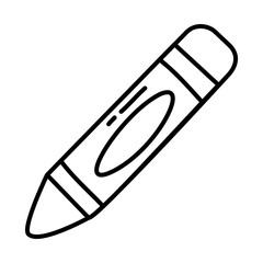 color pen icon, doodle line style
