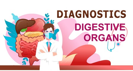 Obraz premium medical concept banner internal organs