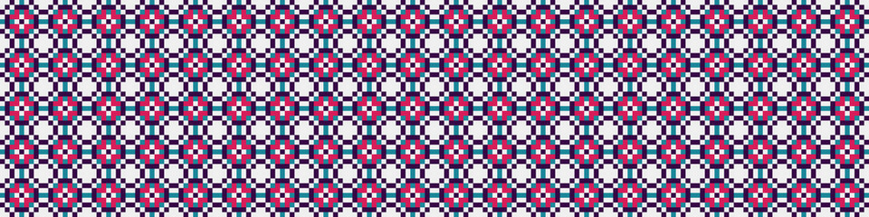 Fototapeta premium Abstract Cross Pattern Dots Logo generative computational art illustration