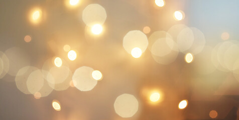 christmas lights background.
golden lens bokeh shapes background.