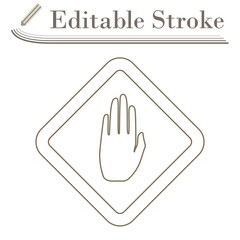 Obraz premium Icon Of Warning Hand