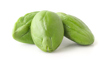 Sato seeds bitter bean isolated on white background