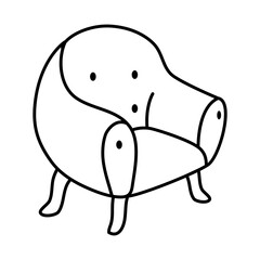 armchair icon image, line style