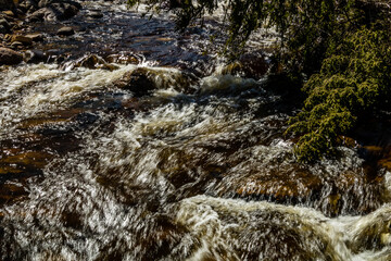 The raging waters of Deer Arm River. Gros Morne National Park, Newfoundland, Canada