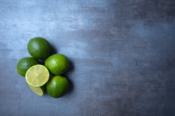 fresh lemon, seen from above, free space for issues