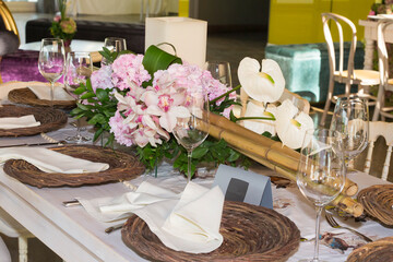 Social events reception; Tables decorated for events: Parties, birthdays, weddings, and other events.