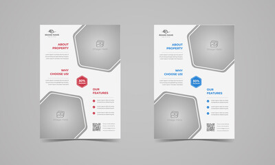 Modern and Creative Real Estate Flyer Template, Simple Real Estate Flyer Layout, Real Estate Advertising Flyer Layout, Corporate Real estate Business Flyer