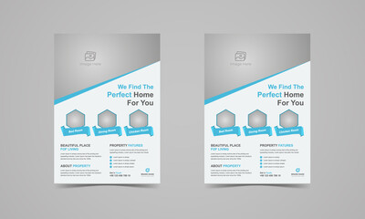 Modern and Creative Real Estate Flyer Template, Simple Real Estate Flyer Layout, Real Estate Advertising Flyer Layout, Corporate Real estate Business Flyer