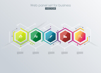 Business Design Template  Option banners.