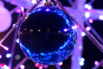 Beautiful New Year's blue ball