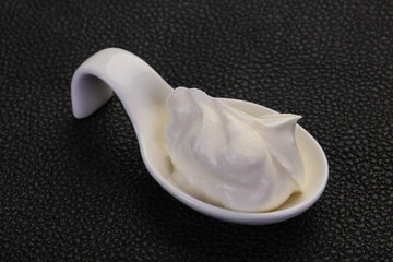 Sour cream in the bowl