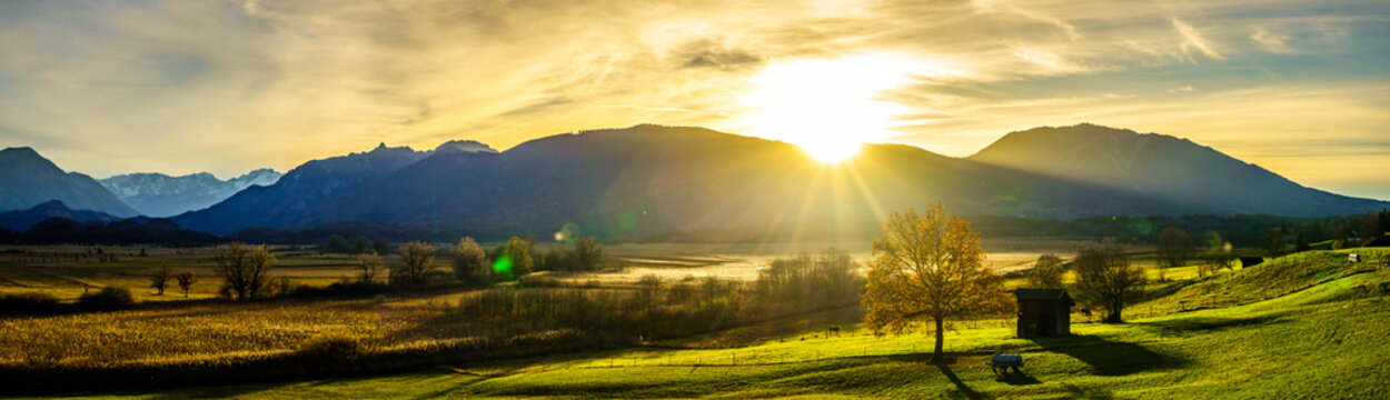 landscape at the Murnau am Staffelsee moss - bavaria