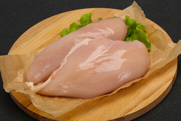 Raw chicken breast ready for cooking