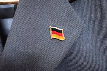 Germany Flag Lapel pin on a suit