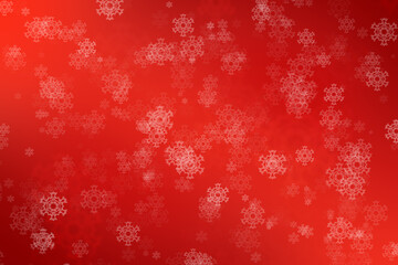 Christmas  background on Red bokeh glitter with  snowflake theme background.