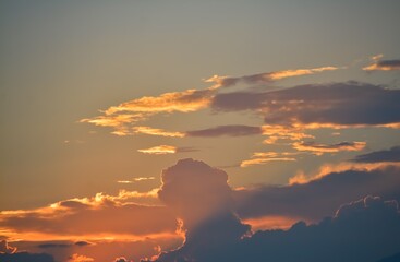 sunset in the sky