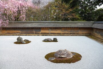Rock garden in Kyoto, Japan