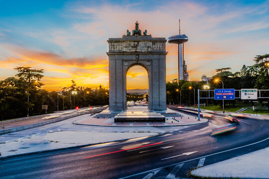 Long exposure in Moncloa, Madrid.