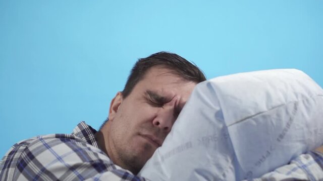 the driver and actuation airbag close-up on a blue background