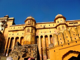 Fototapeta premium Le fort d'Ambert à Jaipur Rajasthan INDE