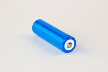 Battery. Blue battery on a white background.