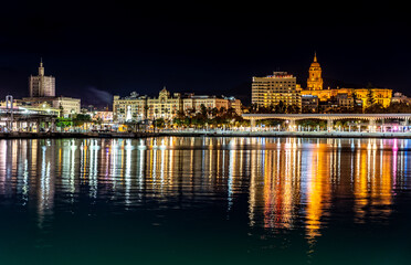 Views of the city of Malaga. Spain vacation concept. Landscape.