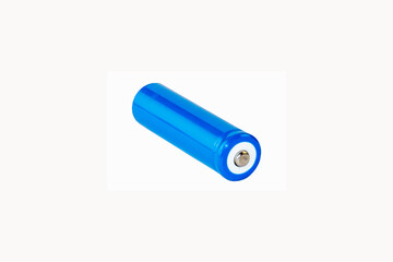 Blue battery. battery on a white background. Isolated on white.