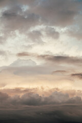 Dramatic sky with stormy clouds