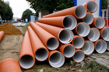 Corrugated pipes for drainage and sewerage