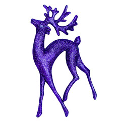 Christmas deer, a toy for a Christmas tree, on a white background
