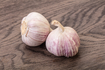 Fresh ripe and tasty garlic