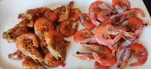 shrimp on a plate