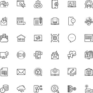 internet vector icon set such as: book, silhouette, agreement, growth, partnership, miner, tracking, dashboard, bitrate, player, shield, padlock, filled, postal, streamline, password