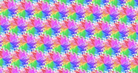 repetitive abstract geometric rainbow pattern-12c1a of the polygon-12c1