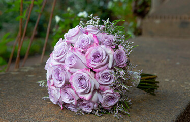 Beautiful bouquet of colorful bridal flowers for that special day