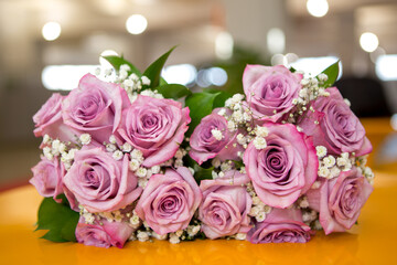 Beautiful bouquet of colorful bridal flowers for that special day