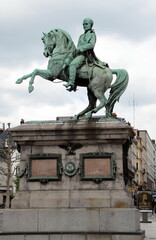 Ville de Rouen, statue équestre de Napoléon 1er Place du Général de Gaulle, département de Seine-Maritime, France