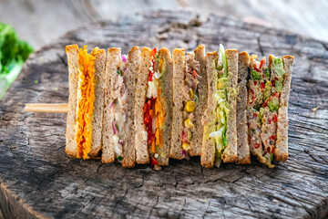 Selection of sandwiches 