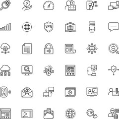 internet vector icon set such as: keyless, sheet, responsive, infographic, ball, laboratory, university, freelancer, sphere, dictionary, link, register, broadcasting, affiliate, useful, car, article