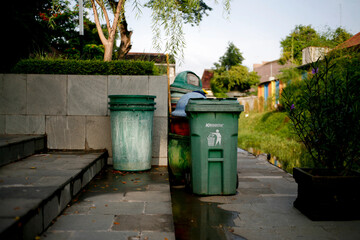 garbage bin in the park