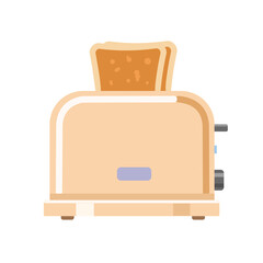 Bread toaster. Vector flat illustration. Icon