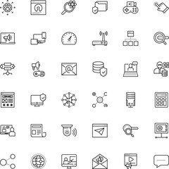 internet vector icon set such as: gamepad, market, atom, accounting, dialog, sale, neon, control, isometric, address, free, develop, algorithm, collection, router, announcement, wire