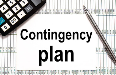 paper note with CONTINGECY PLAN Message. Concept Image