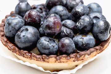 Close up einer Blaubeer Tartelette