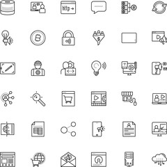 internet vector icon set such as: conversion, window, referral, end, interoperability, glyph, interaction, sheet, ranking, e-learning, initializing, partnership, rotation, sync, responsive