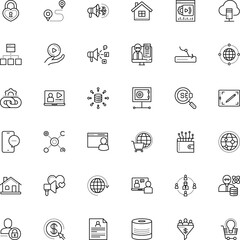 internet vector icon set such as: explorer, road, rectangle, label, hosting, buying, start, investigation, software, cost per click, protect, worldwide, useful, big data scientist, tutorial, green